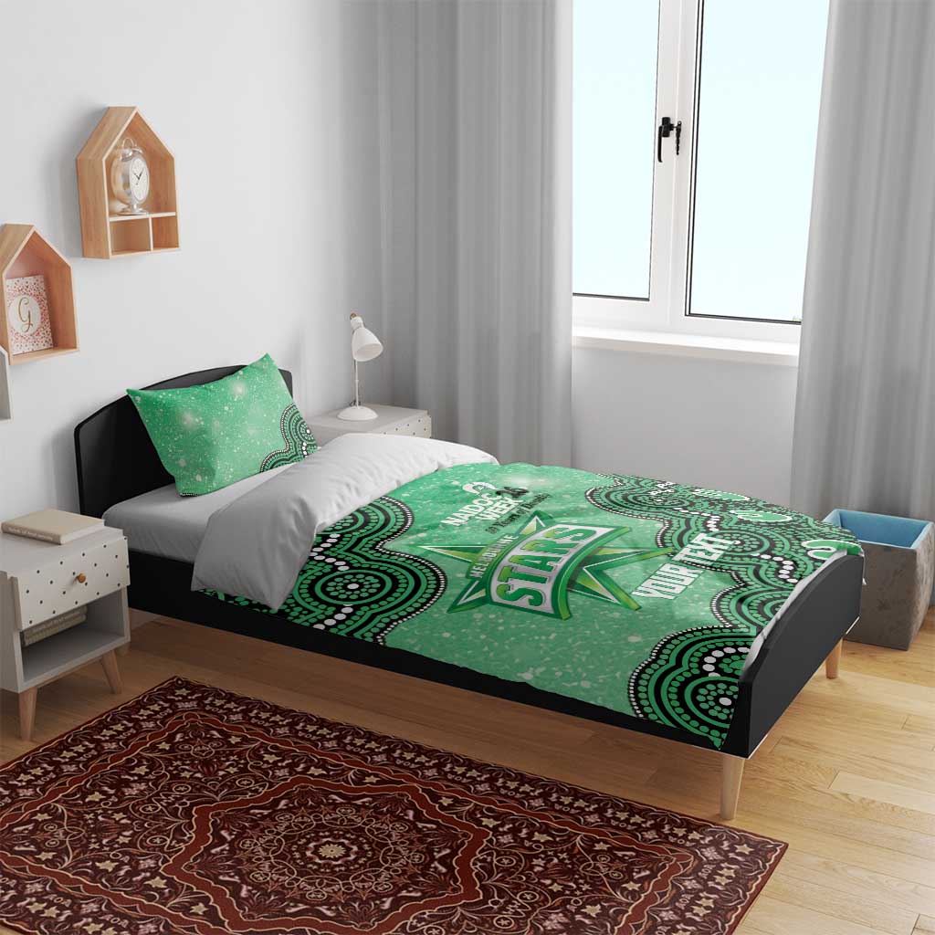 Melbourne Stars NAIDOC Week 2026 Custom Bedding Set 50 Years Deadly Indigenous Art Glitter Effect