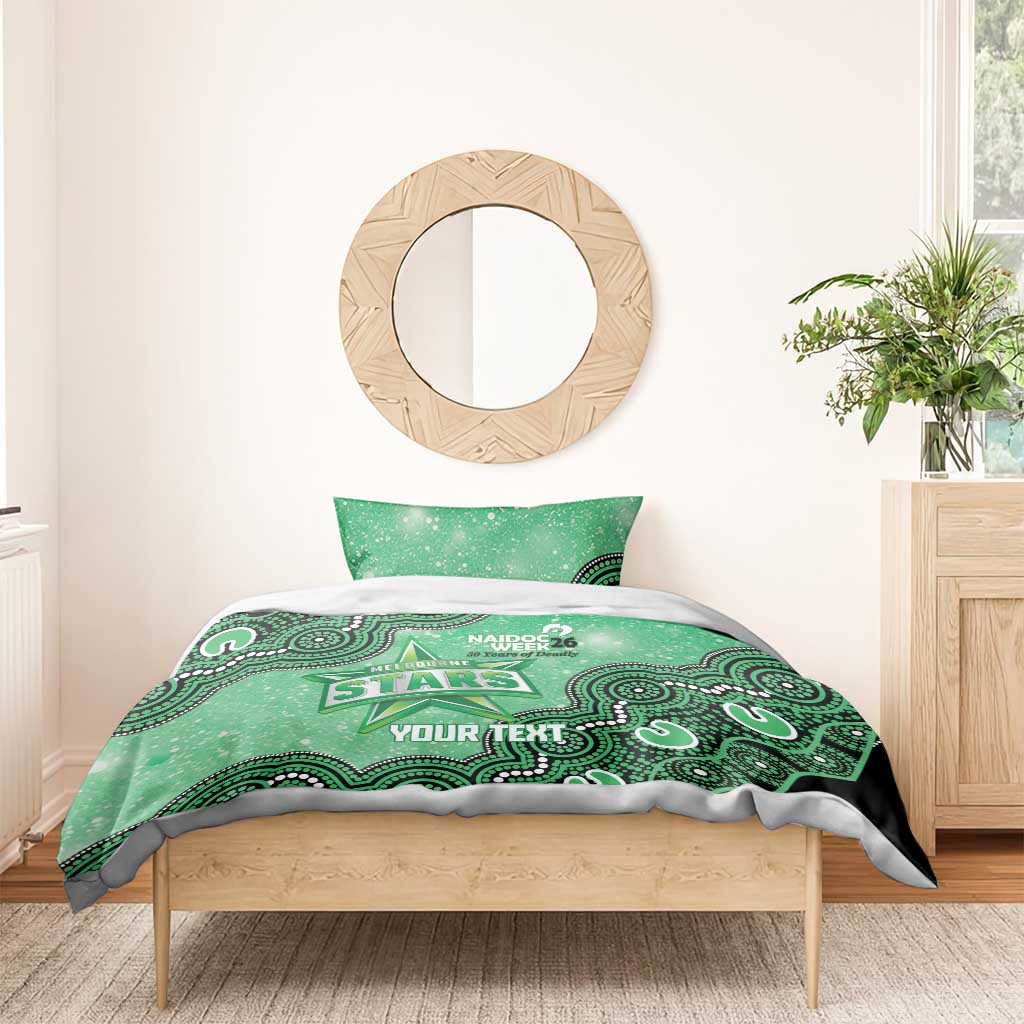 Melbourne Stars NAIDOC Week 2026 Custom Bedding Set 50 Years Deadly Indigenous Art Glitter Effect