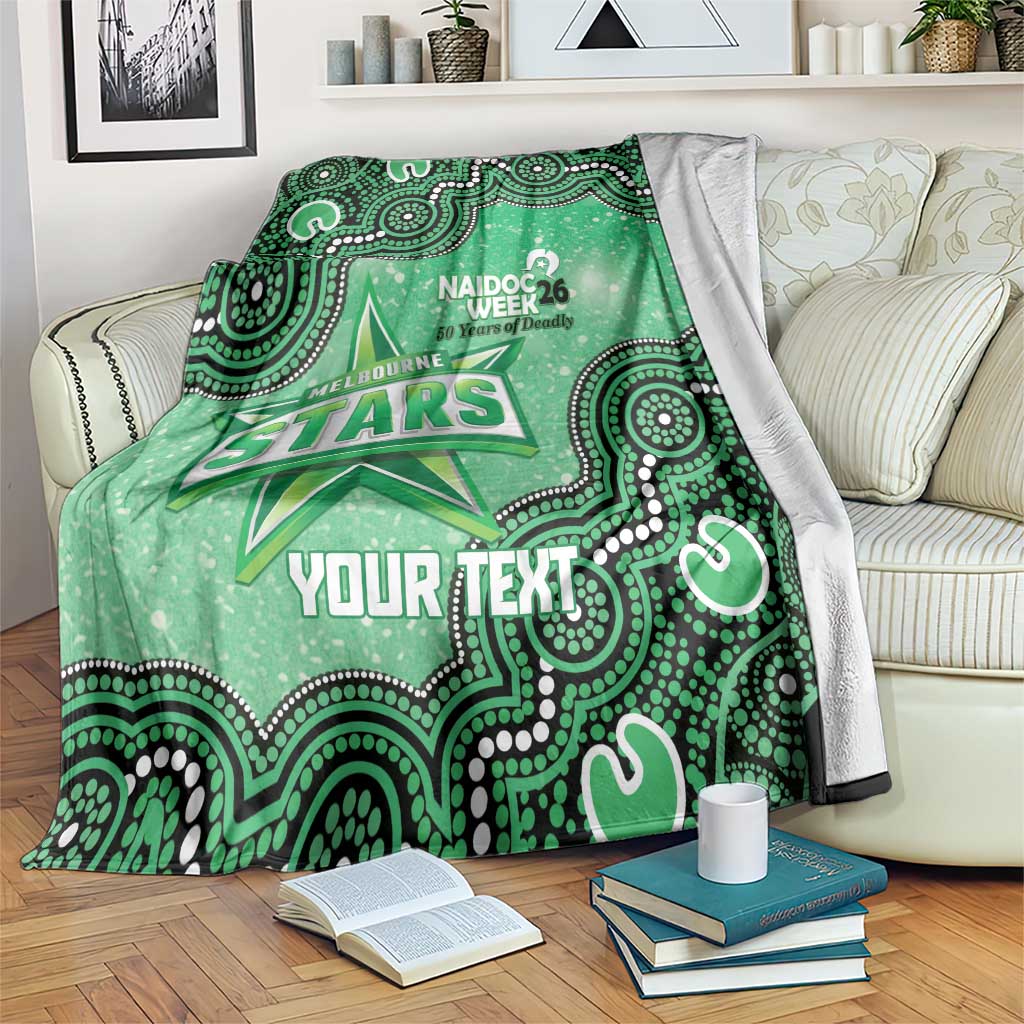 Melbourne Stars NAIDOC Week 2026 Custom Blanket 50 Years Deadly Indigenous Art Glitter Effect