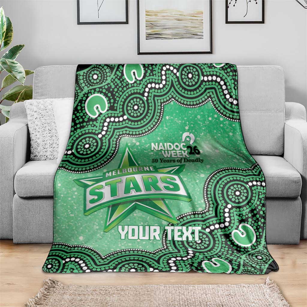 Melbourne Stars NAIDOC Week 2026 Custom Blanket 50 Years Deadly Indigenous Art Glitter Effect