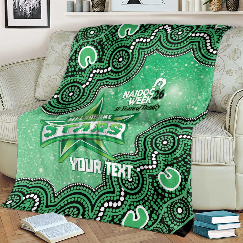 Melbourne Stars NAIDOC Week 2026 Custom Blanket 50 Years Deadly Indigenous Art Glitter Effect
