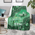 Melbourne Stars NAIDOC Week 2026 Custom Blanket 50 Years Deadly Indigenous Art Glitter Effect