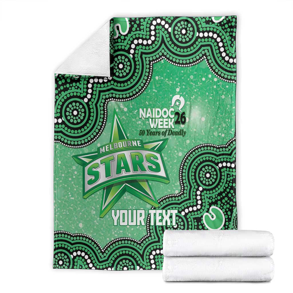 Melbourne Stars NAIDOC Week 2026 Custom Blanket 50 Years Deadly Indigenous Art Glitter Effect