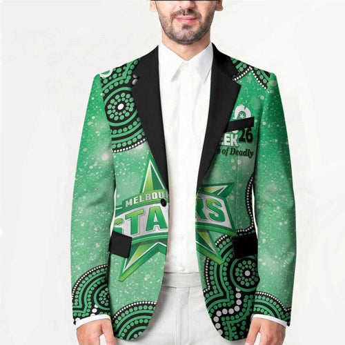 Melbourne Stars NAIDOC Week 2026 Custom Blazer 50 Years Deadly Indigenous Art Glitter Effect