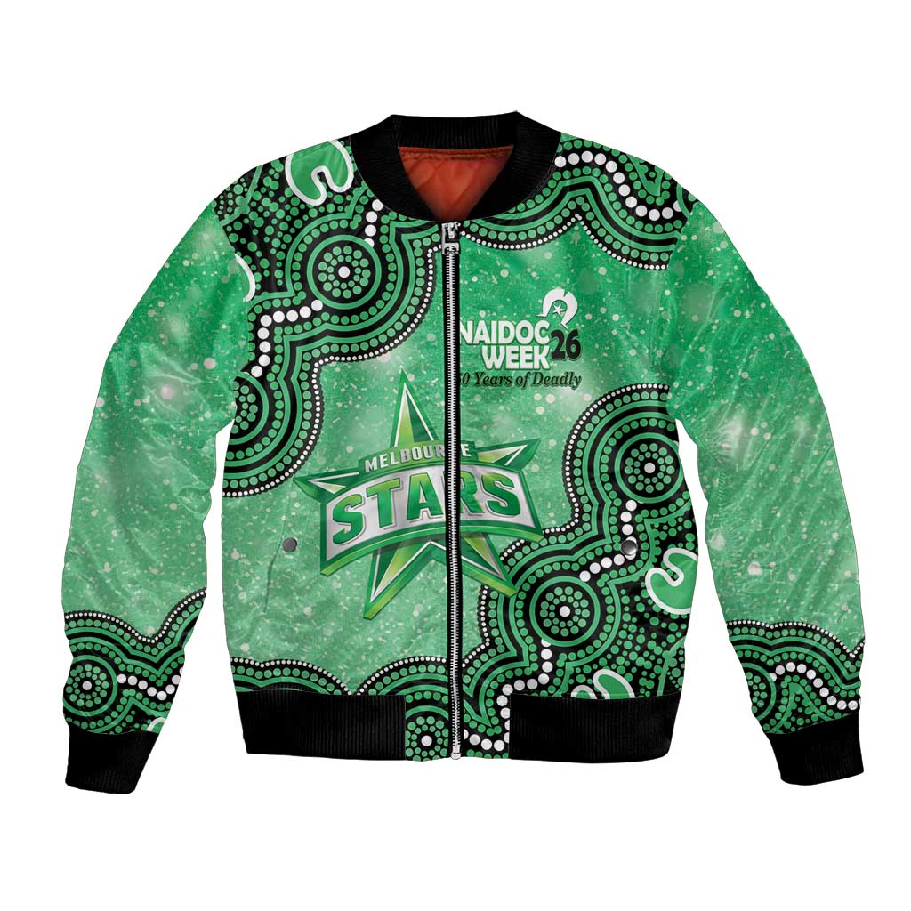 Melbourne Stars NAIDOC Week 2026 Custom Bomber Jacket 50 Years Deadly Indigenous Art Glitter Effect