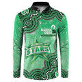 Melbourne Stars NAIDOC Week 2026 Custom Button Sweatshirt 50 Years Deadly Indigenous Art Glitter Effect