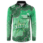 Melbourne Stars NAIDOC Week 2026 Custom Button Sweatshirt 50 Years Deadly Indigenous Art Glitter Effect
