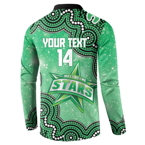 Melbourne Stars NAIDOC Week 2026 Custom Button Sweatshirt 50 Years Deadly Indigenous Art Glitter Effect