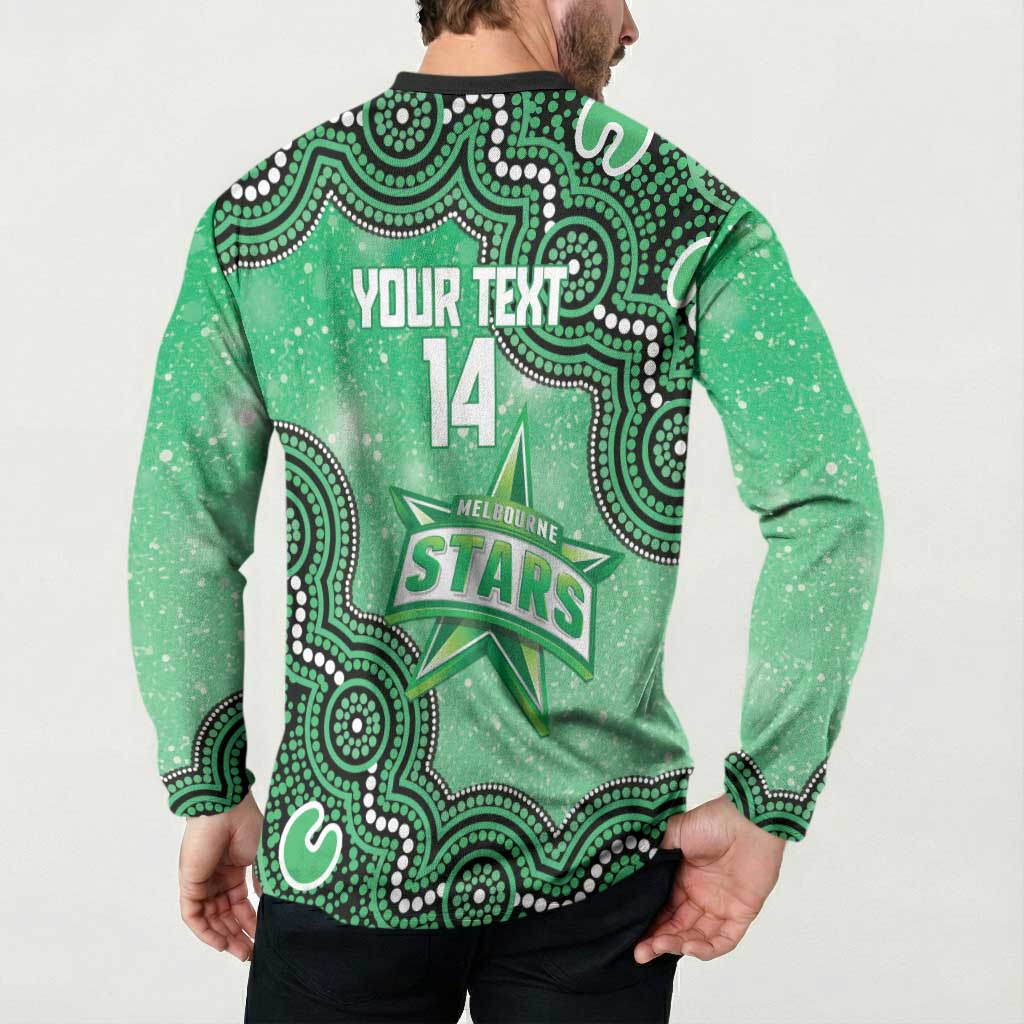 Melbourne Stars NAIDOC Week 2026 Custom Button Sweatshirt 50 Years Deadly Indigenous Art Glitter Effect