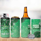Melbourne Stars NAIDOC Week 2026 Custom 4 in 1 Can Cooler Tumbler 50 Years Deadly Indigenous Art Glitter Effect