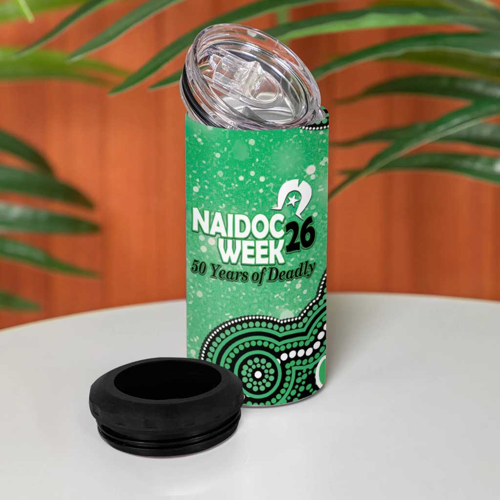 Melbourne Stars NAIDOC Week 2026 Custom 4 in 1 Can Cooler Tumbler 50 Years Deadly Indigenous Art Glitter Effect