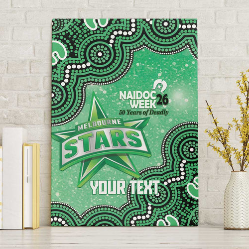 Melbourne Stars NAIDOC Week 2026 Custom Canvas Wall Art 50 Years Deadly Indigenous Art Glitter Effect