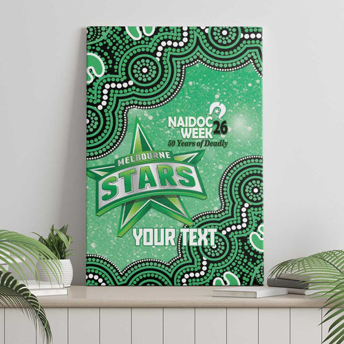 Melbourne Stars NAIDOC Week 2026 Custom Canvas Wall Art 50 Years Deadly Indigenous Art Glitter Effect