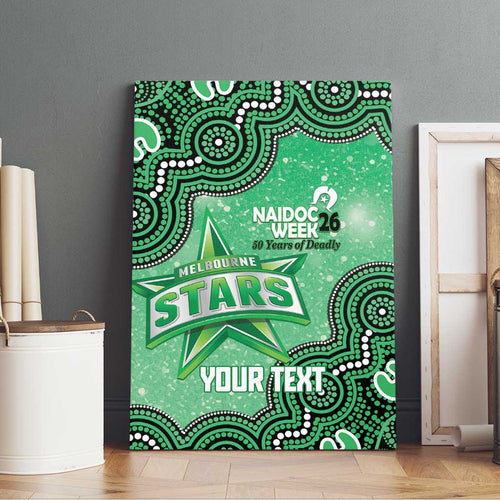 Melbourne Stars NAIDOC Week 2026 Custom Canvas Wall Art 50 Years Deadly Indigenous Art Glitter Effect