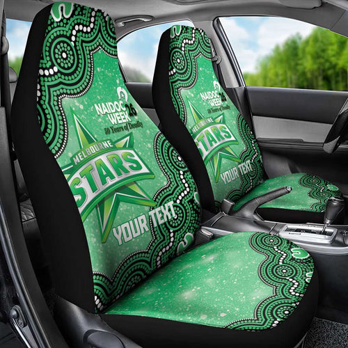 Melbourne Stars NAIDOC Week 2026 Custom Car Seat Cover 50 Years Deadly Indigenous Art Glitter Effect
