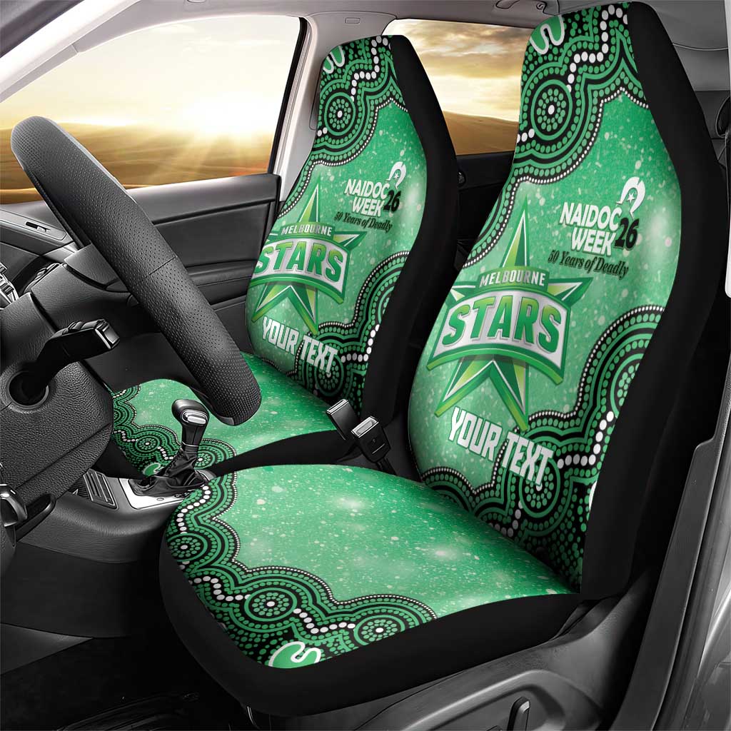 Melbourne Stars NAIDOC Week 2026 Custom Car Seat Cover 50 Years Deadly Indigenous Art Glitter Effect