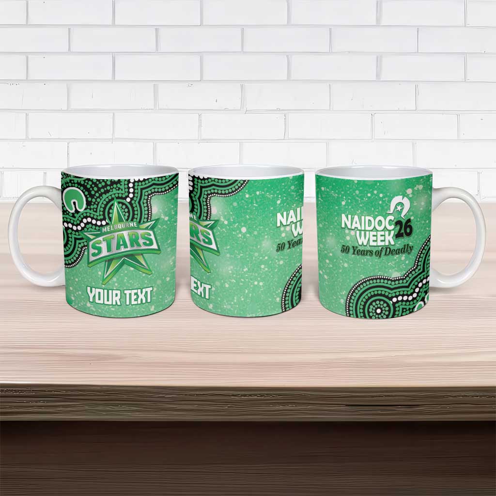 Melbourne Stars NAIDOC Week 2026 Custom Ceramic Mug 50 Years Deadly Indigenous Art Glitter Effect
