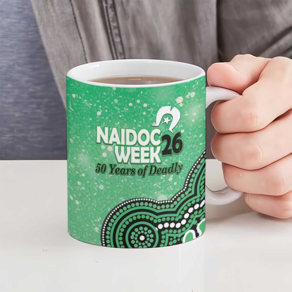 Melbourne Stars NAIDOC Week 2026 Custom Ceramic Mug 50 Years Deadly Indigenous Art Glitter Effect