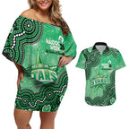Melbourne Stars NAIDOC Week 2026 Custom Couples Matching Off Shoulder Short Dress and Hawaiian Shirt 50 Years Deadly Indigenous Art Glitter Effect