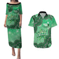Melbourne Stars NAIDOC Week 2026 Custom Couples Matching Puletasi and Hawaiian Shirt 50 Years Deadly Indigenous Art Glitter Effect