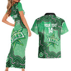 Melbourne Stars NAIDOC Week 2026 Custom Couples Matching Short Sleeve Bodycon Dress and Hawaiian Shirt 50 Years Deadly Indigenous Art Glitter Effect