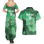 Melbourne Stars NAIDOC Week 2026 Custom Couples Matching Summer Maxi Dress and Hawaiian Shirt 50 Years Deadly Indigenous Art Glitter Effect