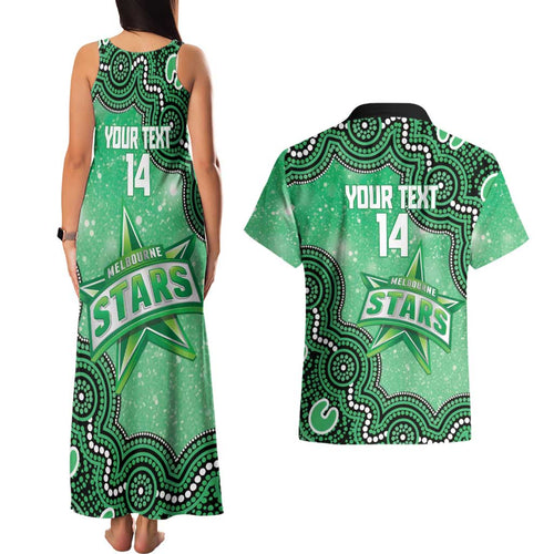 Melbourne Stars NAIDOC Week 2026 Custom Couples Matching Tank Maxi Dress and Hawaiian Shirt 50 Years Deadly Indigenous Art Glitter Effect