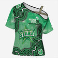 Melbourne Stars NAIDOC Week 2026 Custom Cross Shoulder Shirt 50 Years Deadly Indigenous Art Glitter Effect