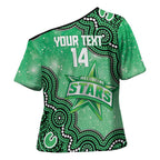 Melbourne Stars NAIDOC Week 2026 Custom Cross Shoulder Shirt 50 Years Deadly Indigenous Art Glitter Effect