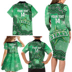 Melbourne Stars NAIDOC Week 2026 Custom Family Matching Long Sleeve Bodycon Dress and Hawaiian Shirt 50 Years Deadly Indigenous Art Glitter Effect