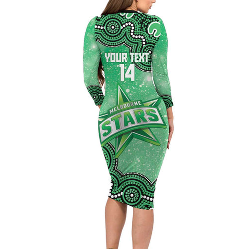 Melbourne Stars NAIDOC Week 2026 Custom Family Matching Long Sleeve Bodycon Dress and Hawaiian Shirt 50 Years Deadly Indigenous Art Glitter Effect