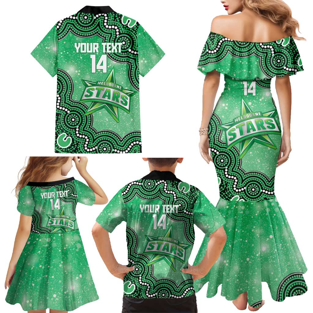 Melbourne Stars NAIDOC Week 2026 Custom Family Matching Mermaid Dress and Hawaiian Shirt 50 Years Deadly Indigenous Art Glitter Effect