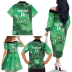 Melbourne Stars NAIDOC Week 2026 Custom Family Matching Off The Shoulder Long Sleeve Dress and Hawaiian Shirt 50 Years Deadly Indigenous Art Glitter Effect