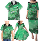 Melbourne Stars NAIDOC Week 2026 Custom Family Matching Puletasi and Hawaiian Shirt 50 Years Deadly Indigenous Art Glitter Effect