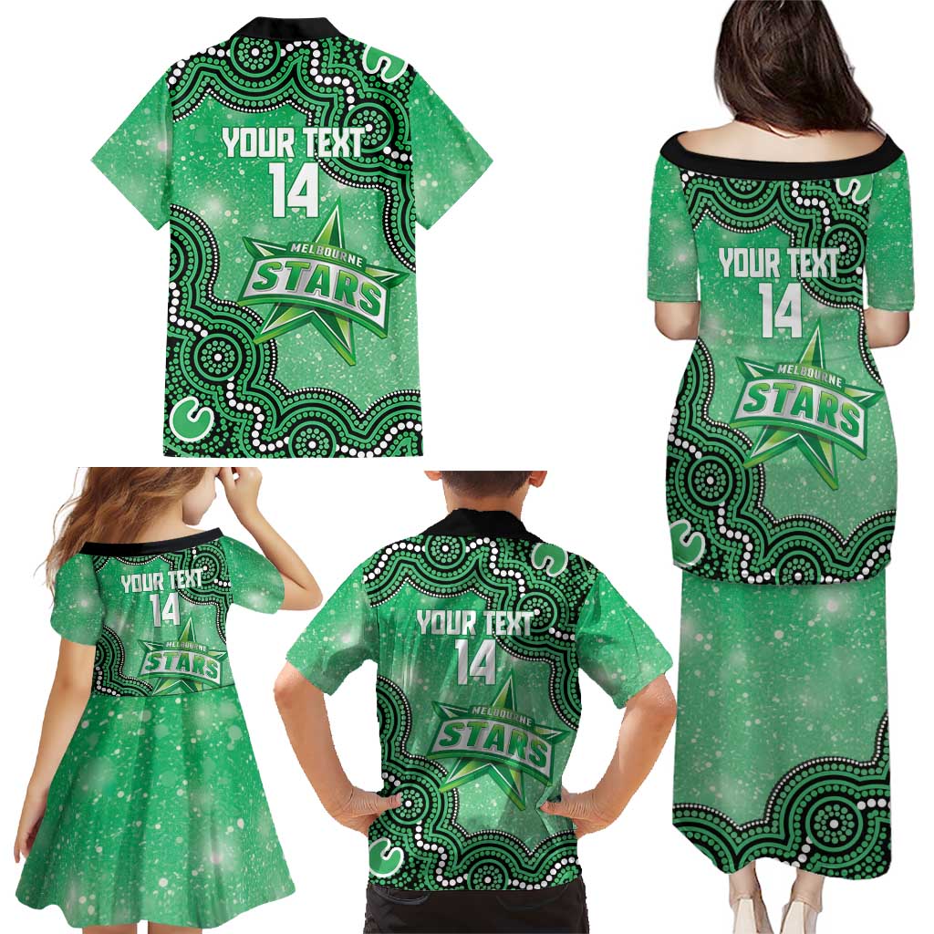 Melbourne Stars NAIDOC Week 2026 Custom Family Matching Puletasi and Hawaiian Shirt 50 Years Deadly Indigenous Art Glitter Effect