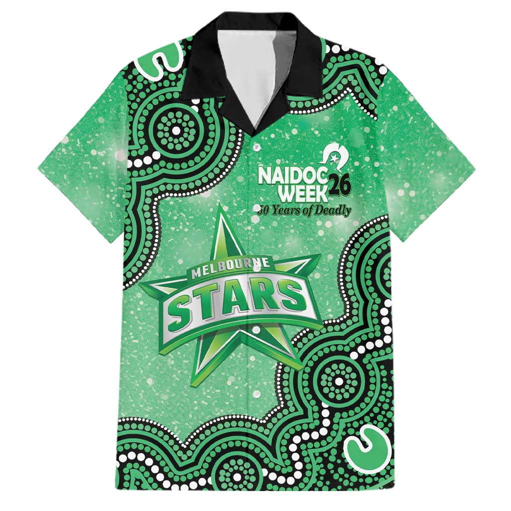 Melbourne Stars NAIDOC Week 2026 Custom Family Matching Puletasi and Hawaiian Shirt 50 Years Deadly Indigenous Art Glitter Effect