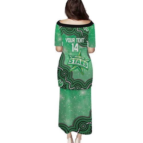 Melbourne Stars NAIDOC Week 2026 Custom Family Matching Puletasi and Hawaiian Shirt 50 Years Deadly Indigenous Art Glitter Effect