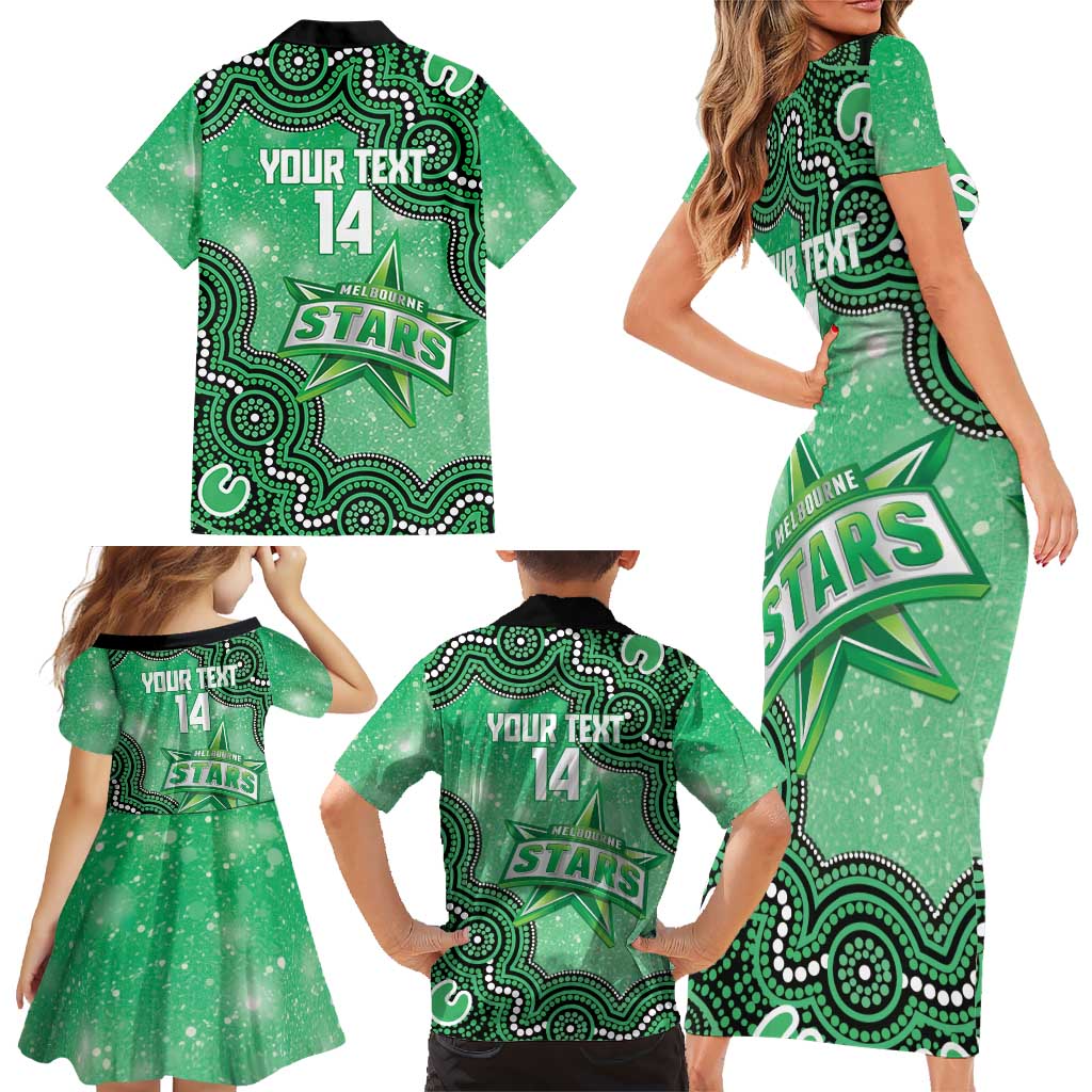 Melbourne Stars NAIDOC Week 2026 Custom Family Matching Short Sleeve Bodycon Dress and Hawaiian Shirt 50 Years Deadly Indigenous Art Glitter Effect