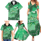 Melbourne Stars NAIDOC Week 2026 Custom Family Matching Summer Maxi Dress and Hawaiian Shirt 50 Years Deadly Indigenous Art Glitter Effect