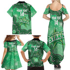 Melbourne Stars NAIDOC Week 2026 Custom Family Matching Summer Maxi Dress and Hawaiian Shirt 50 Years Deadly Indigenous Art Glitter Effect