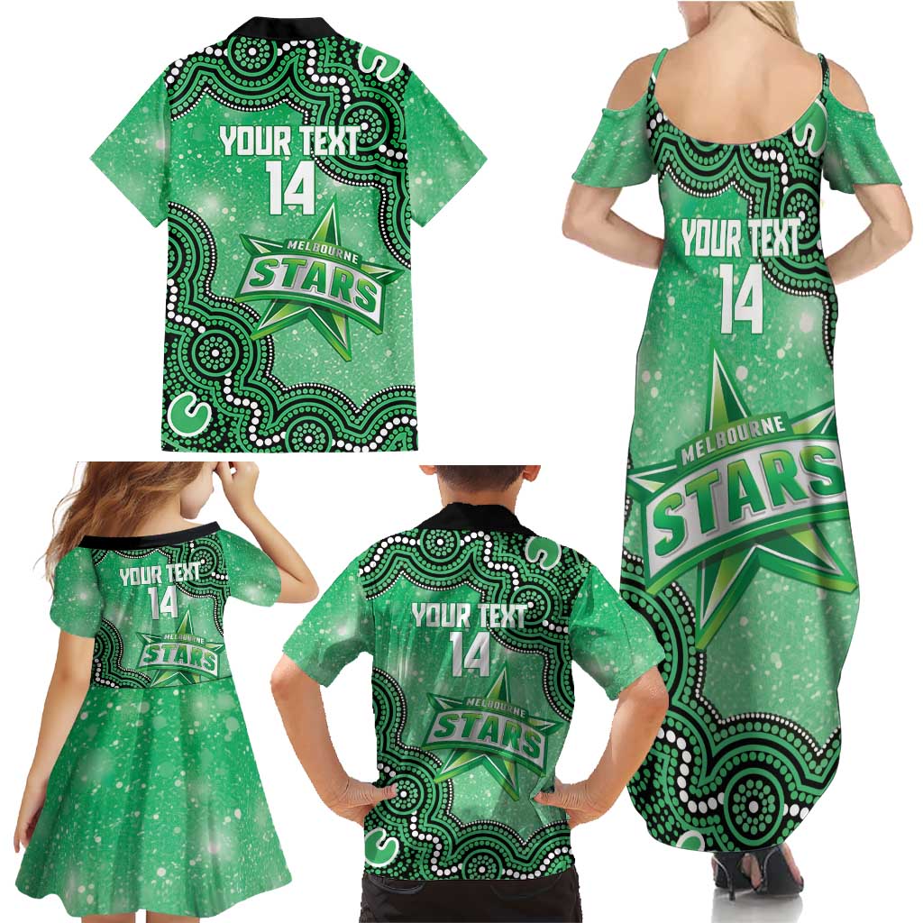 Melbourne Stars NAIDOC Week 2026 Custom Family Matching Summer Maxi Dress and Hawaiian Shirt 50 Years Deadly Indigenous Art Glitter Effect