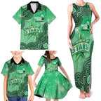Melbourne Stars NAIDOC Week 2026 Custom Family Matching Tank Maxi Dress and Hawaiian Shirt 50 Years Deadly Indigenous Art Glitter Effect