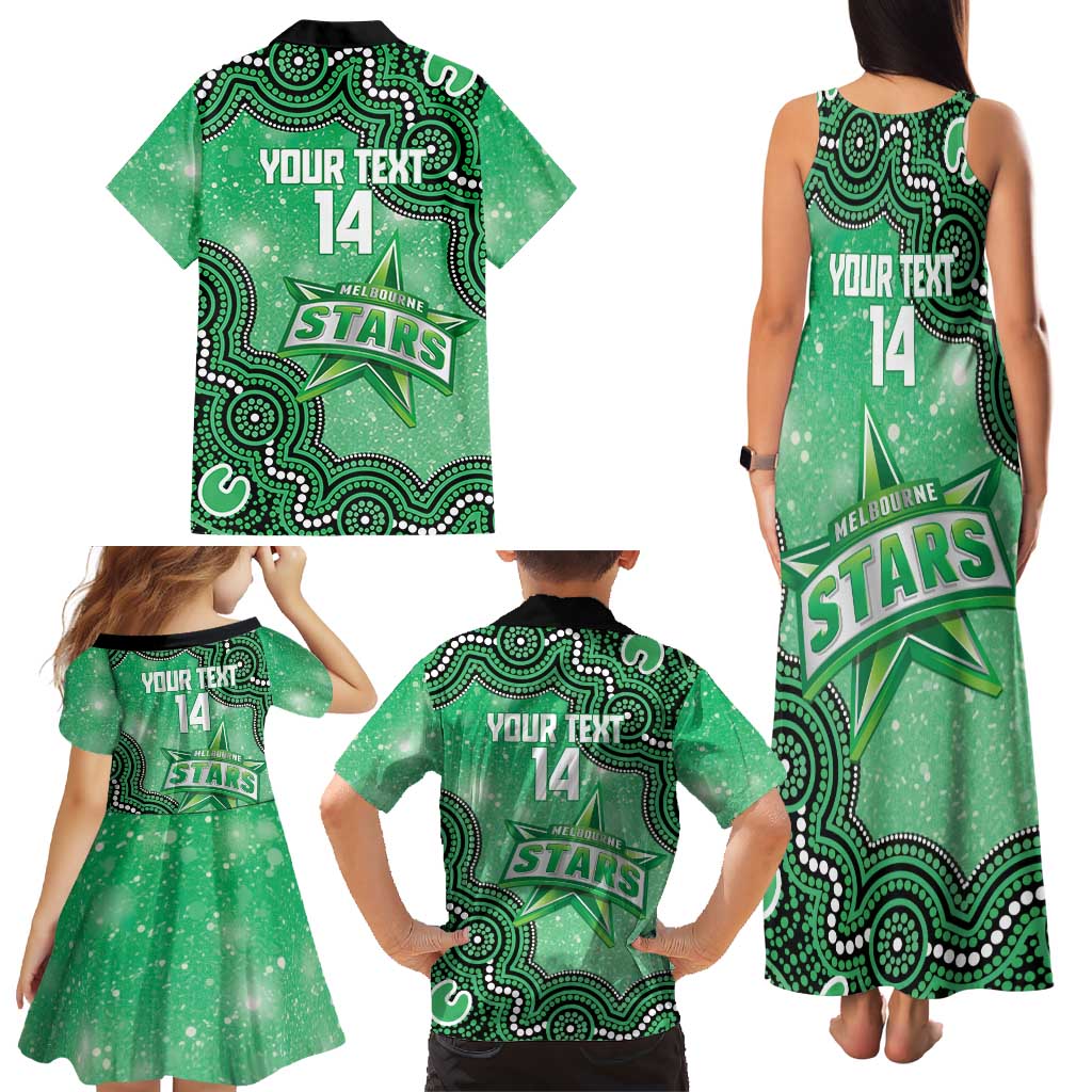 Melbourne Stars NAIDOC Week 2026 Custom Family Matching Tank Maxi Dress and Hawaiian Shirt 50 Years Deadly Indigenous Art Glitter Effect