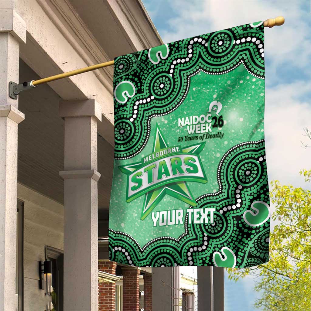 Melbourne Stars NAIDOC Week 2026 Custom Garden Flag 50 Years Deadly Indigenous Art Glitter Effect