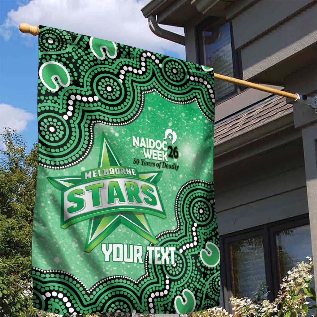 Melbourne Stars NAIDOC Week 2026 Custom Garden Flag 50 Years Deadly Indigenous Art Glitter Effect
