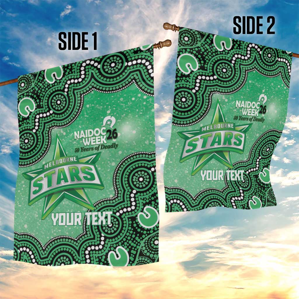 Melbourne Stars NAIDOC Week 2026 Custom Garden Flag 50 Years Deadly Indigenous Art Glitter Effect