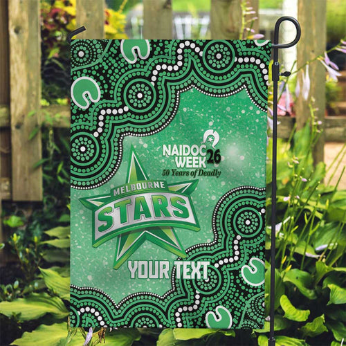 Melbourne Stars NAIDOC Week 2026 Custom Garden Flag 50 Years Deadly Indigenous Art Glitter Effect