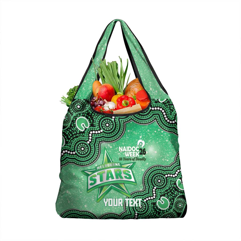 Melbourne Stars NAIDOC Week 2026 Custom Grocery Bag 50 Years Deadly Indigenous Art Glitter Effect