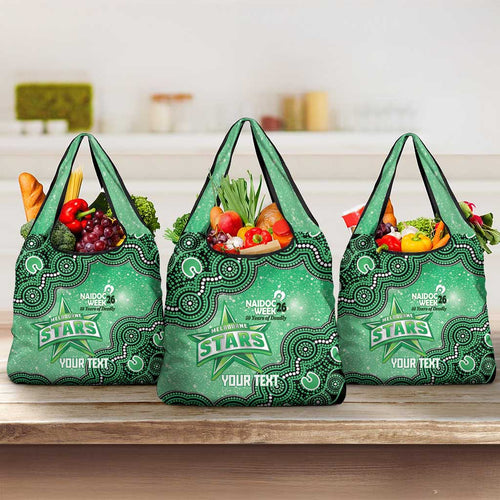 Melbourne Stars NAIDOC Week 2026 Custom Grocery Bag 50 Years Deadly Indigenous Art Glitter Effect
