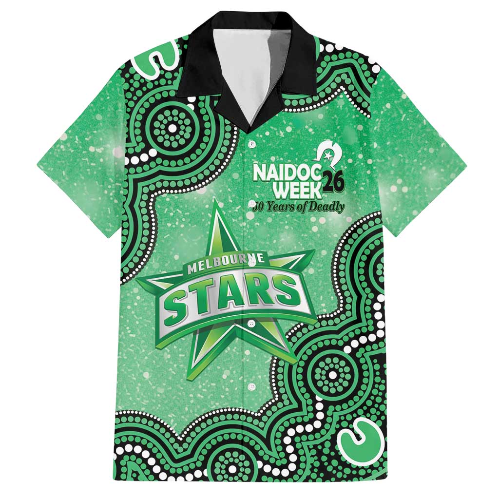 Melbourne Stars NAIDOC Week 2026 Custom Hawaiian Shirt 50 Years Deadly Indigenous Art Glitter Effect